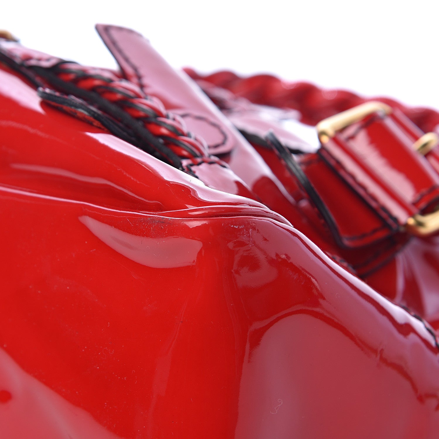 Valentino Garavani Patent Large Histoire Red 10 of 12