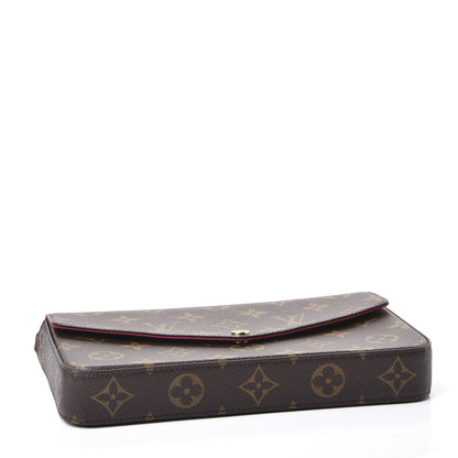 Louis Vuitton Monogram Pochette Felicie Chain Wallet Fuchsia 4 of 10