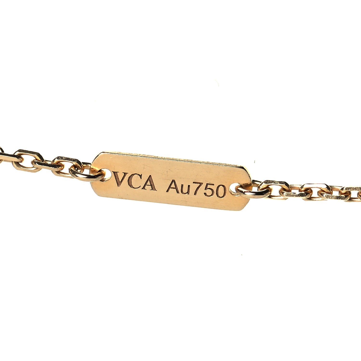 Van Cleef & Arpels 18K Yellow Gold Black Onyx Vintage Alhambra Pendant Necklace 4 of 5