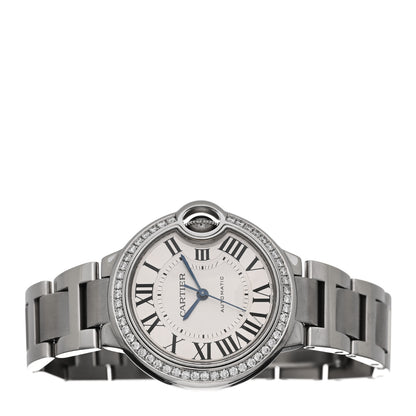 Cartier Stainless Steel Diamond Bezel 33mm Ballon Bleu De Cartier Automatic Watch 2 of 5