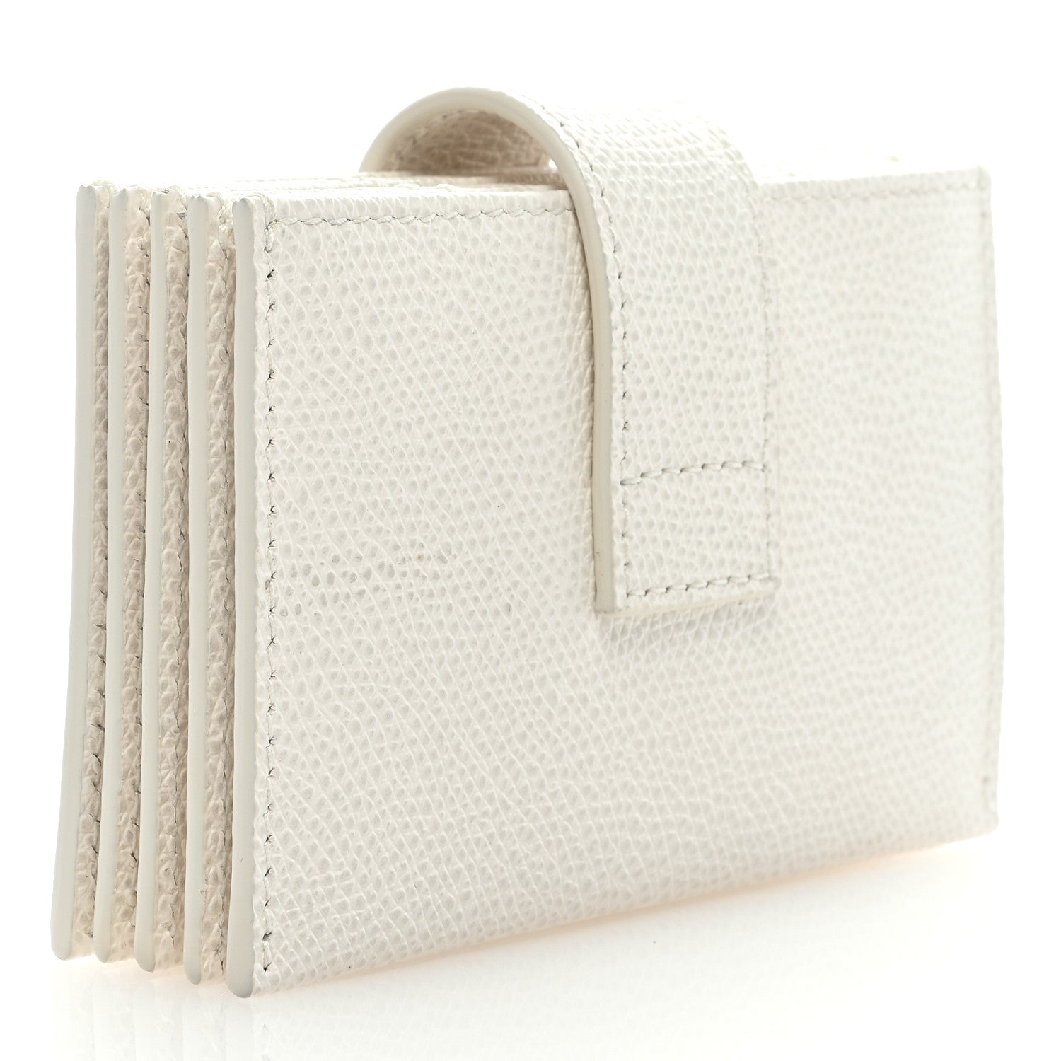 Christian Dior Grained Calfskin Gusseted Card Holder White 3 of 6