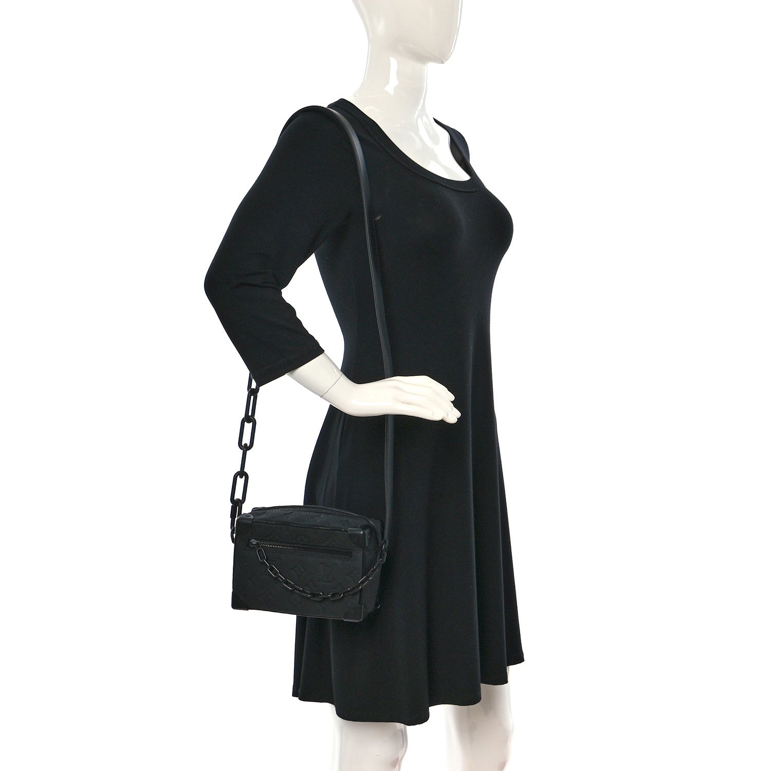 Louis Vuitton Taurillon Monogram Mini Soft Trunk Black 2 of 10