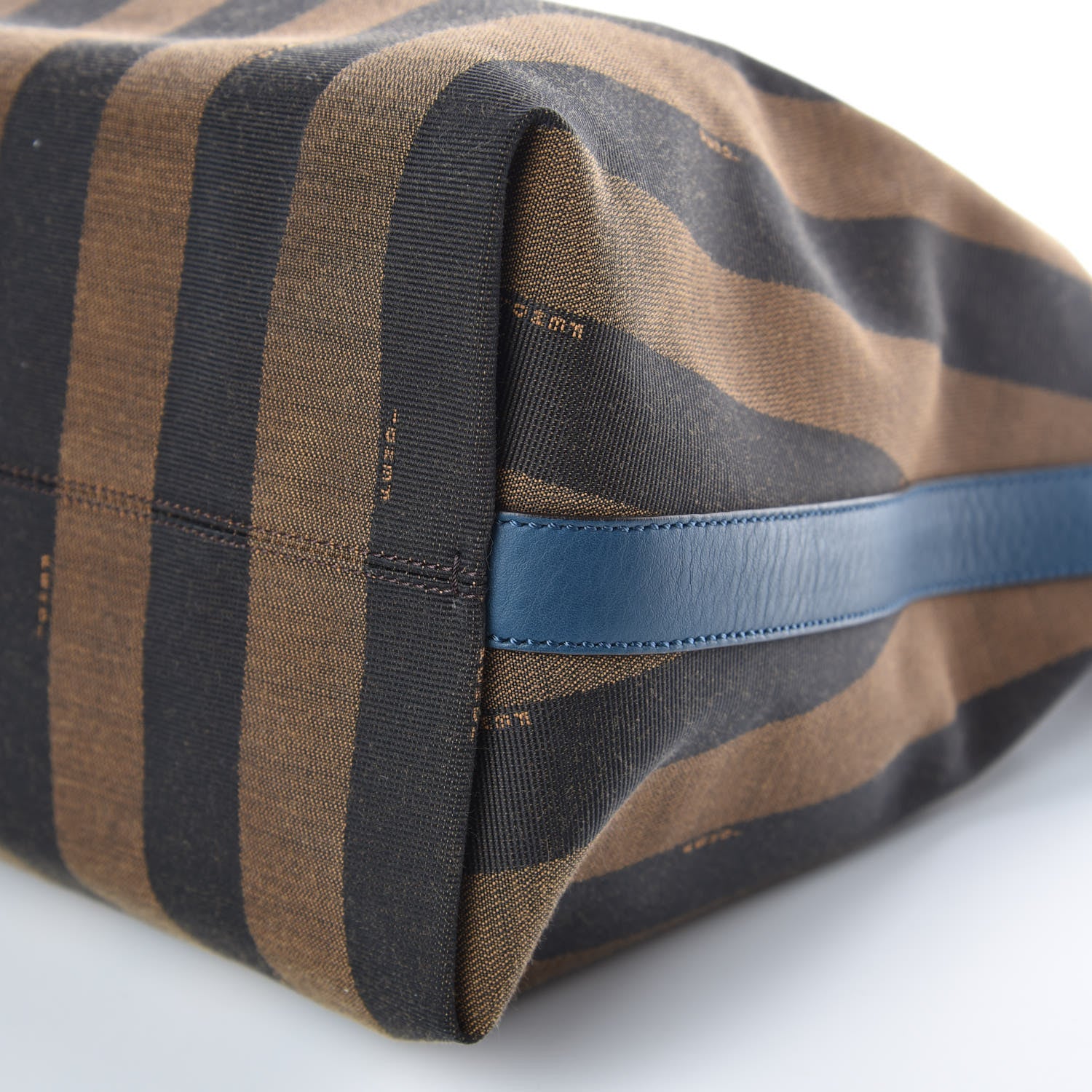 Fendi Pequin Vitello Large Hobo Tobacco Petrolio 6 of 9