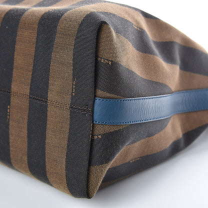 Fendi Pequin Vitello Large Hobo Tobacco Petrolio 6 of 9
