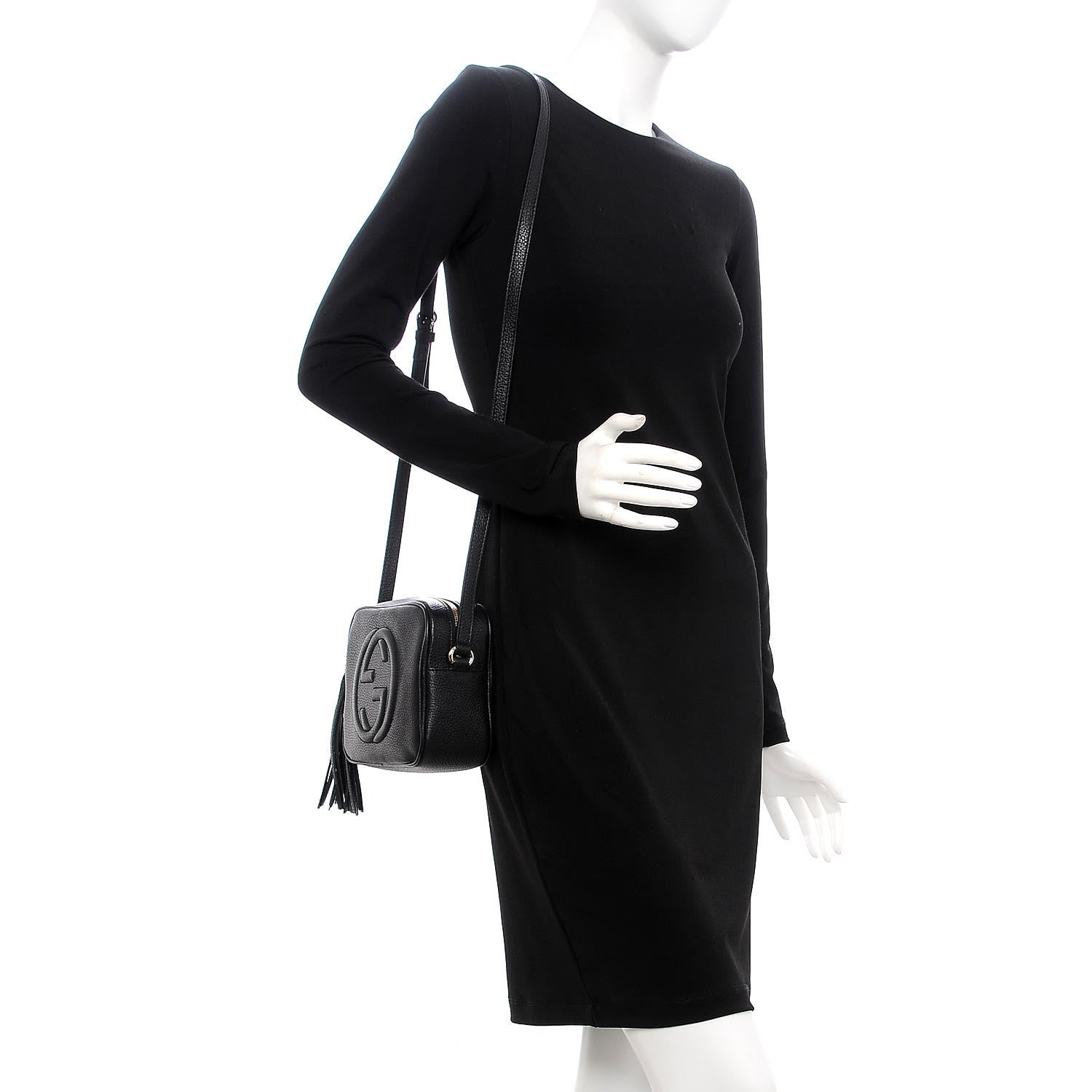 Gucci Pebbled Calfskin Small Soho Disco Bag Black 2 of 7