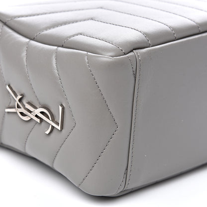 Saint Laurent Calfskin Y Quilted Monogram Small Loulou Bowling Bag Light Gray 6 of 10