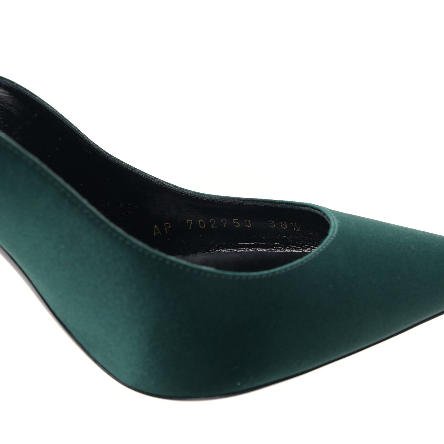 Crepe Satin Zoe 105 Slingback Pump 38.5 Dorian Green
