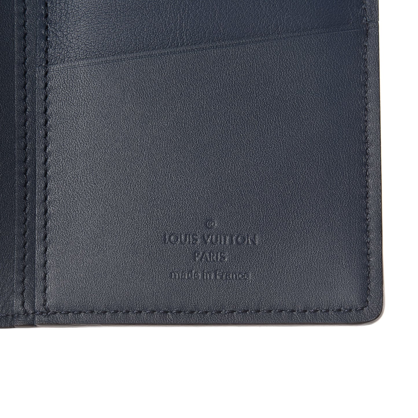 Cuir Ombre Brazza Wallet Navy