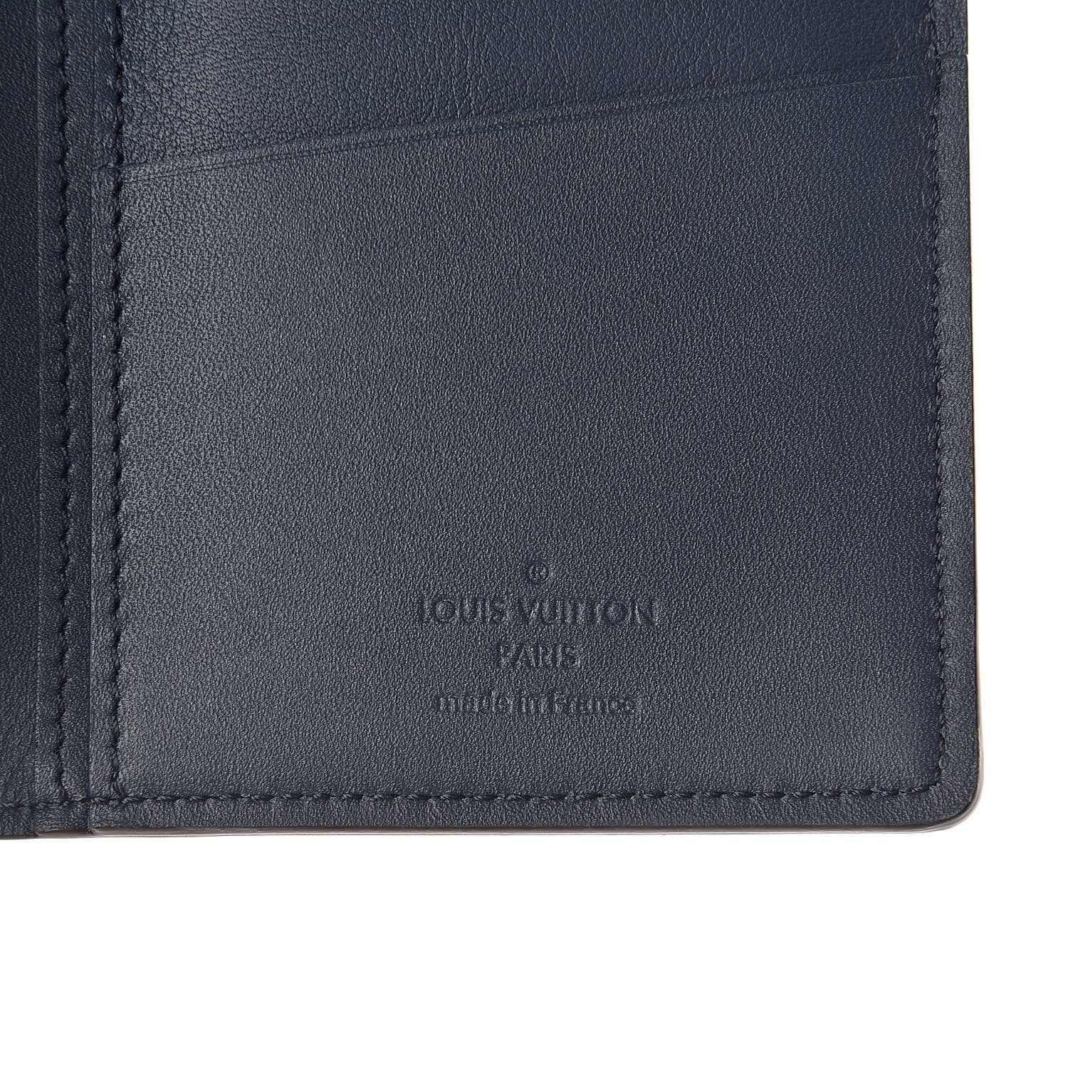 Louis Vuitton Cuir Ombre Brazza Wallet Navy 5 of 6