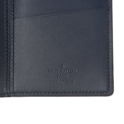 Louis Vuitton Cuir Ombre Brazza Wallet Navy 5 of 6