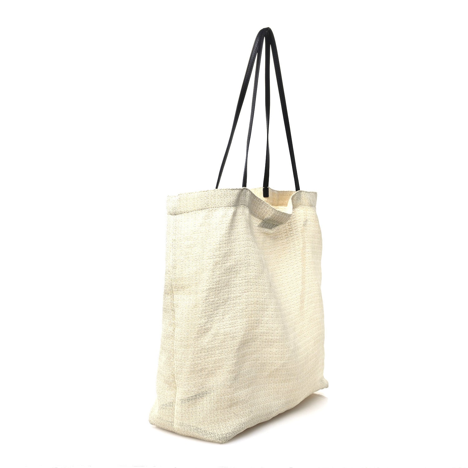 The Row Mesh Saddle Calfskin Barn Tote Bag Ivory 4 of 12