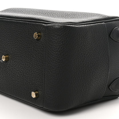 Hermes Taurillon Clemence Lindy 26 Black 10 of 11