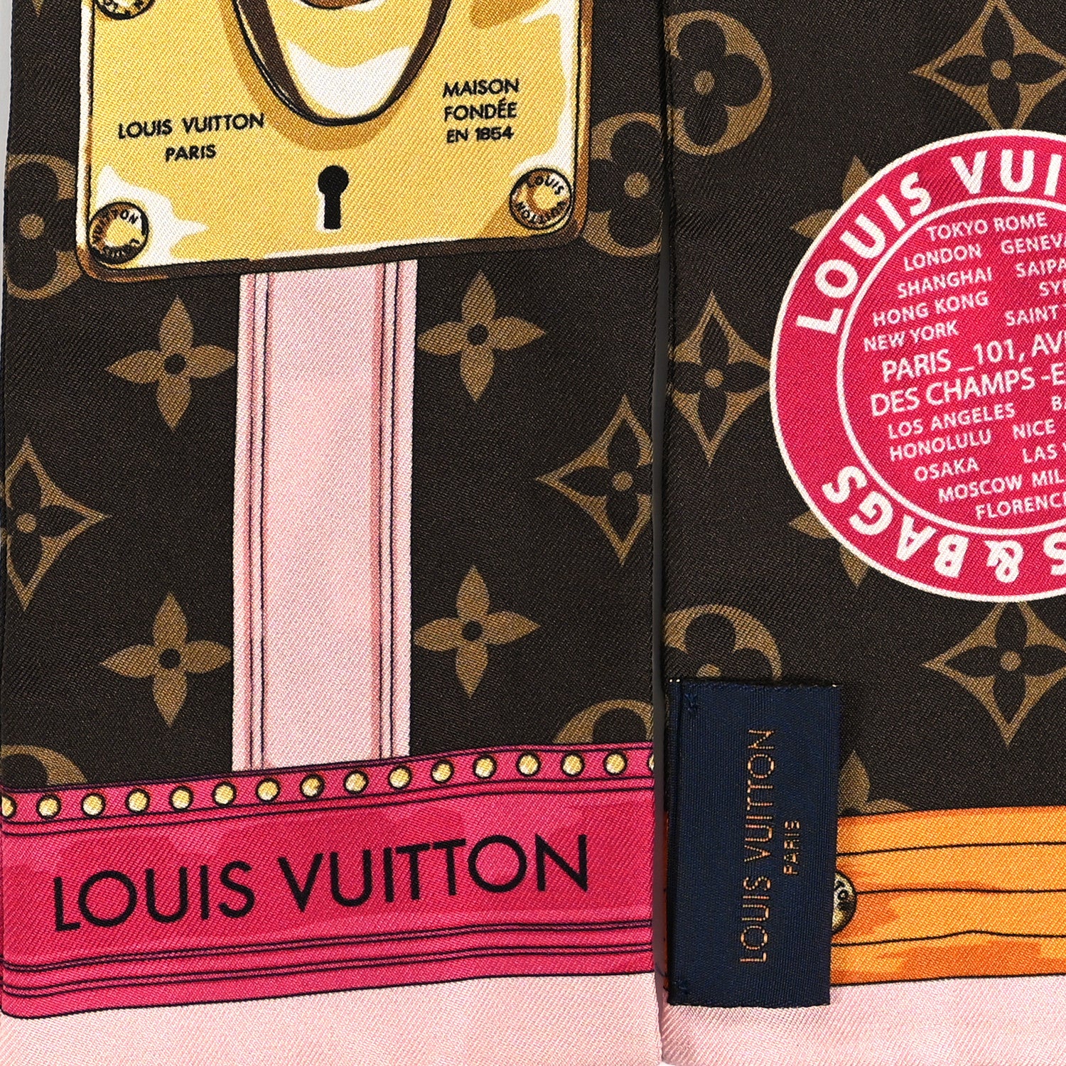 Louis Vuitton Silk Monogram Summer Trunks Bandeau Brown 3 of 5