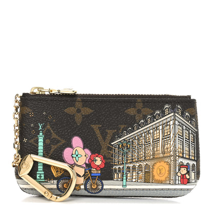 Louis Vuitton Monogram 2022 Christmas Animation Paris Key Pouch Pink 1 of 8