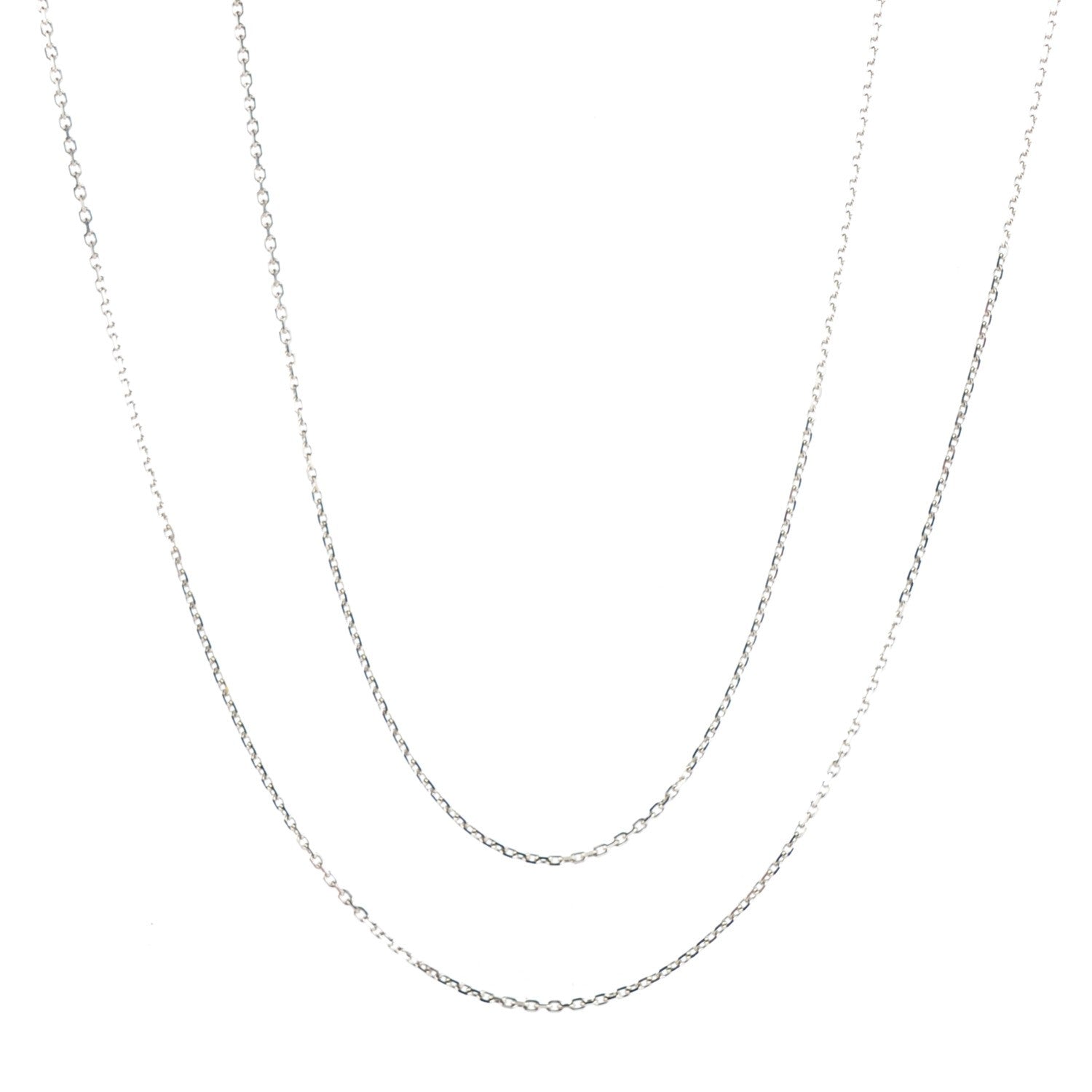 Chopard 18K White Gold Double Chain Necklace 1 of 5