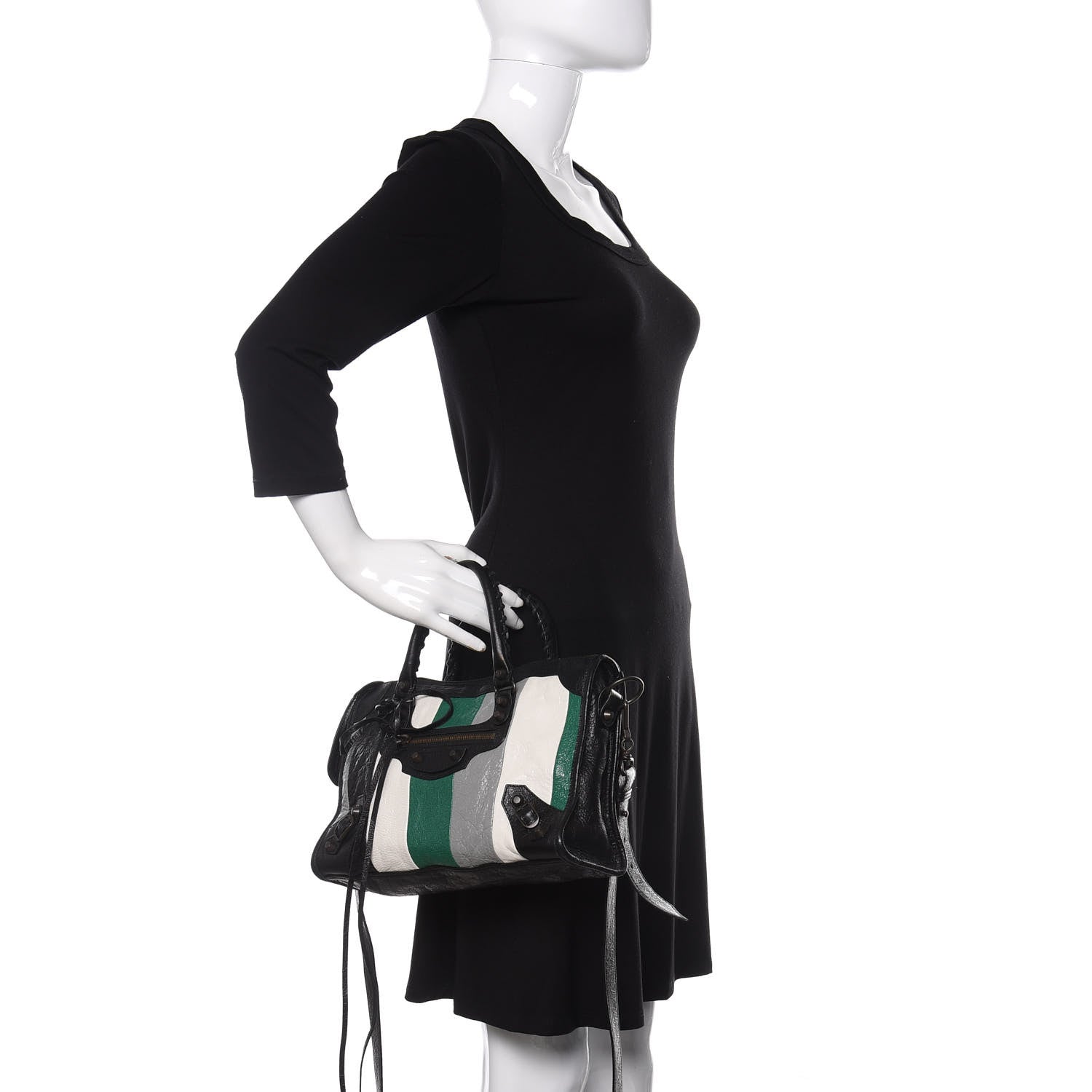 Balenciaga Agneau Arena Multicolore Classic Hardware S City Green Grey Black 3 of 11