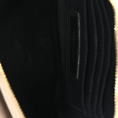 Saint Laurent Grained Lambskin Quilted Mini Becky Double Zip Bag Vintage White 5 of 11
