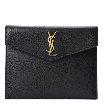 Saint Laurent Grain De Poudre Uptown Baby Pouch Black 1 of 9