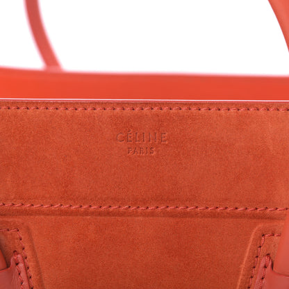 Celine Nubuck Medium Phantom Luggage Bright Orange 9 of 14