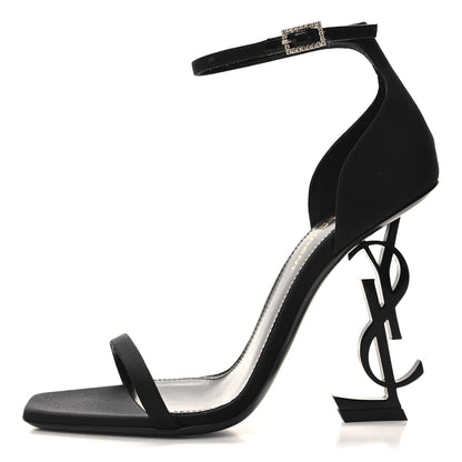 Saint Laurent Calfskin Opyum 110 Sandals 36 Black 1 of 9