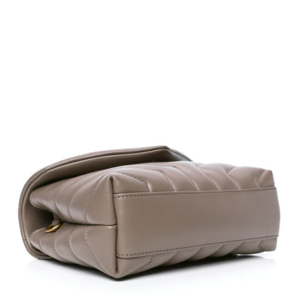 Saint Laurent Calfskin Y Quilted Monogram Toy Loulou Crossbody Bag Dark Beige 3 of 4