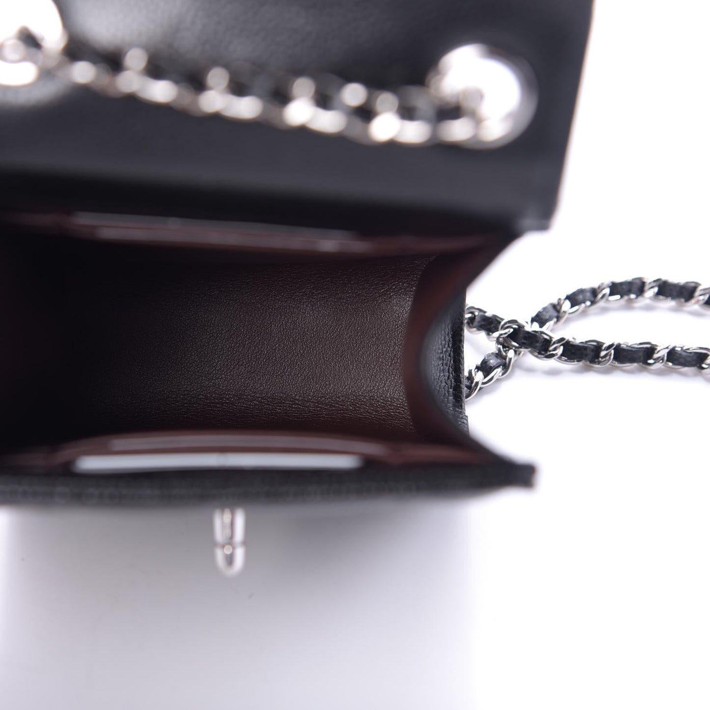 Caviar Quilted Classic Phone Holder Black
