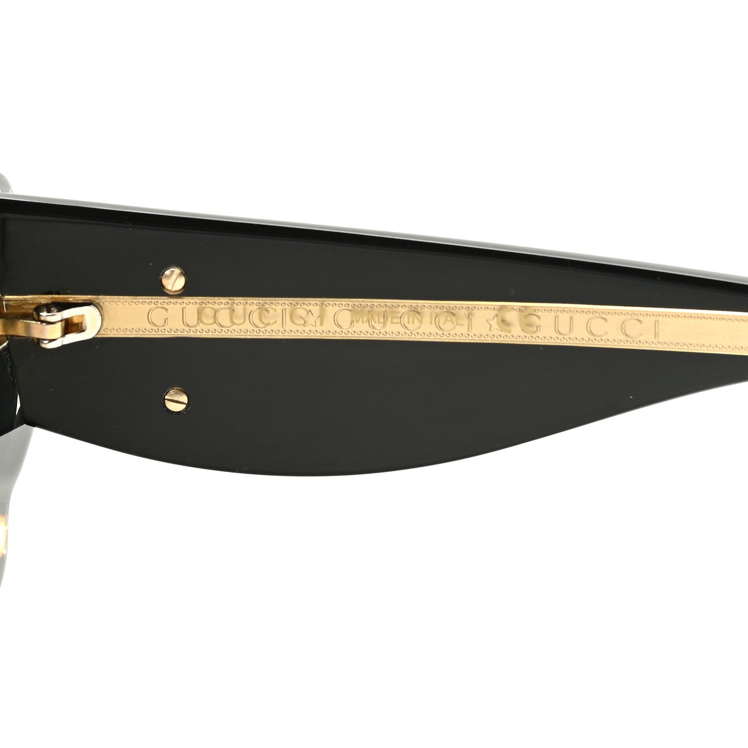 Gucci Acetate Crystal Embellished Sunglasses GG0782S Black Gold 5 of 8