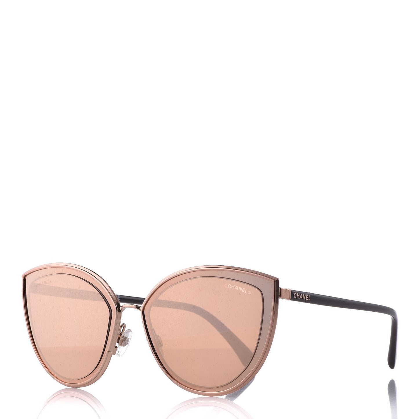 Metal Cat Eye Sunglasses 4222 Pink Gold