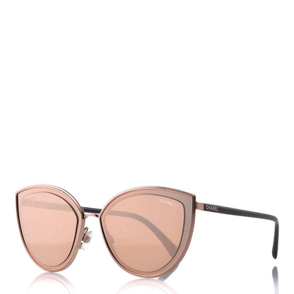 Chanel Metal Cat Eye Sunglasses 4222 Pink Gold 1 of 8
