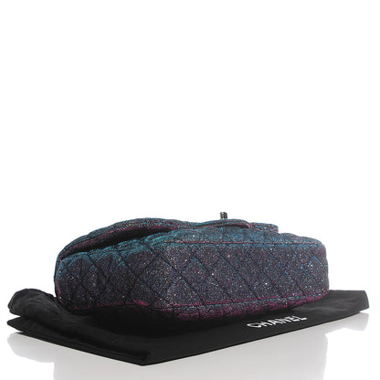 Chanel Iridescent Glitter Fabric Jumbo Single Flap Multicolor 4 of 8