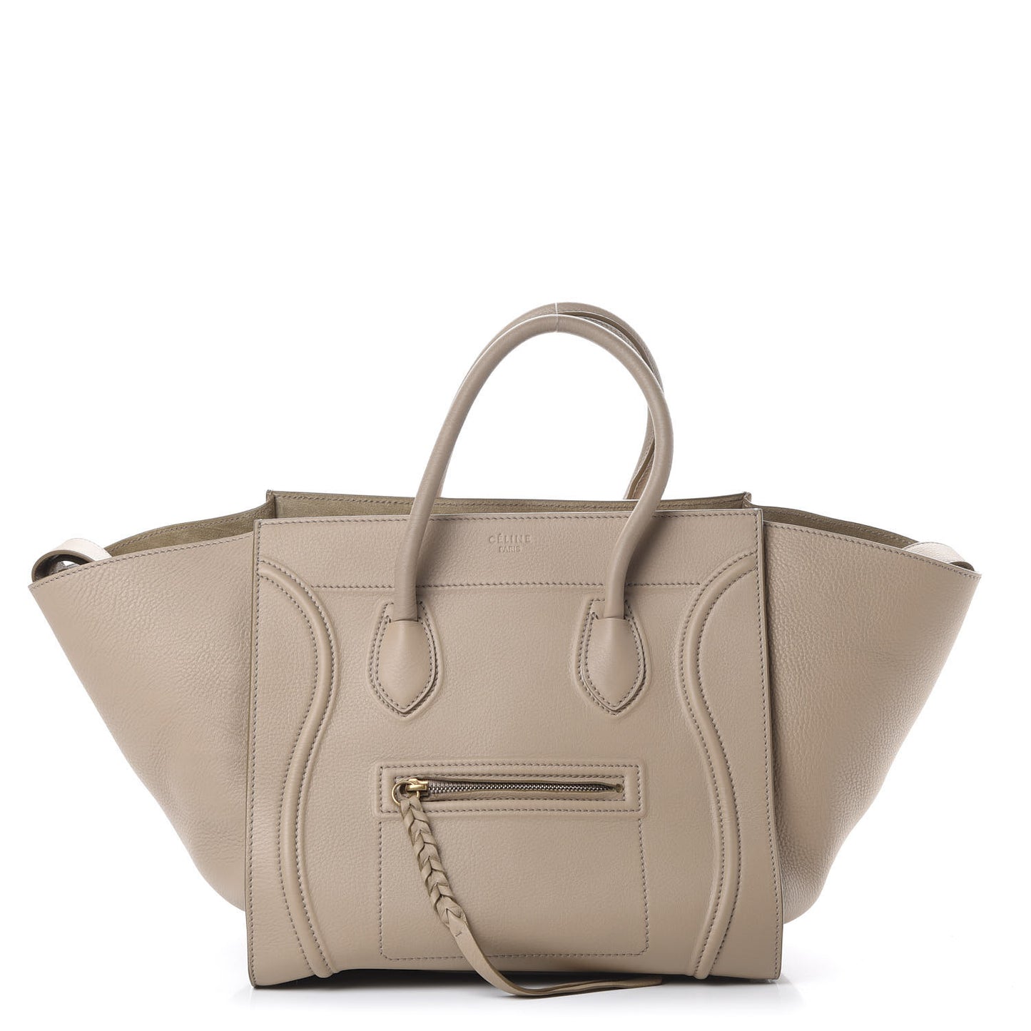 Supple Calfskin Medium Phantom Luggage Beige