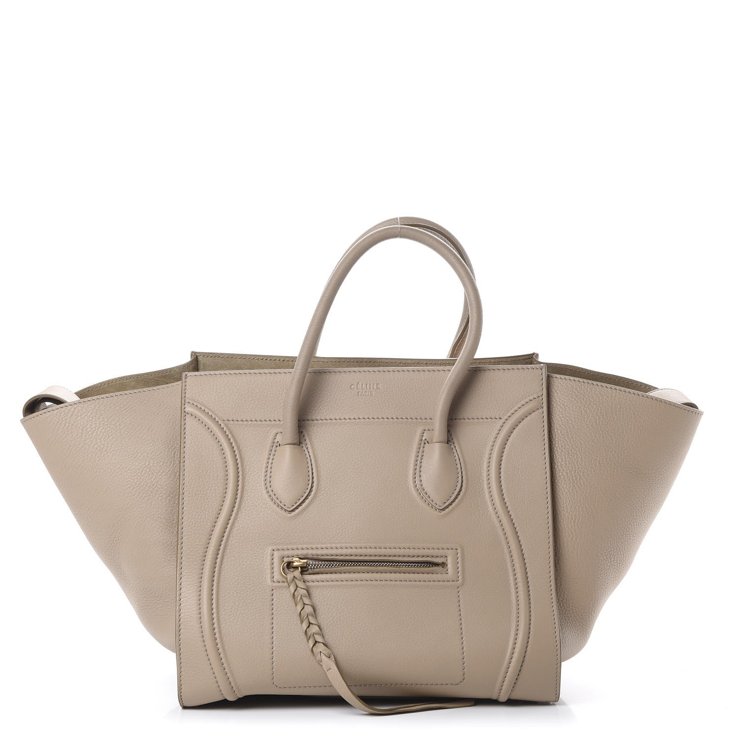 Celine Supple Calfskin Medium Phantom Luggage Beige 1 of 12