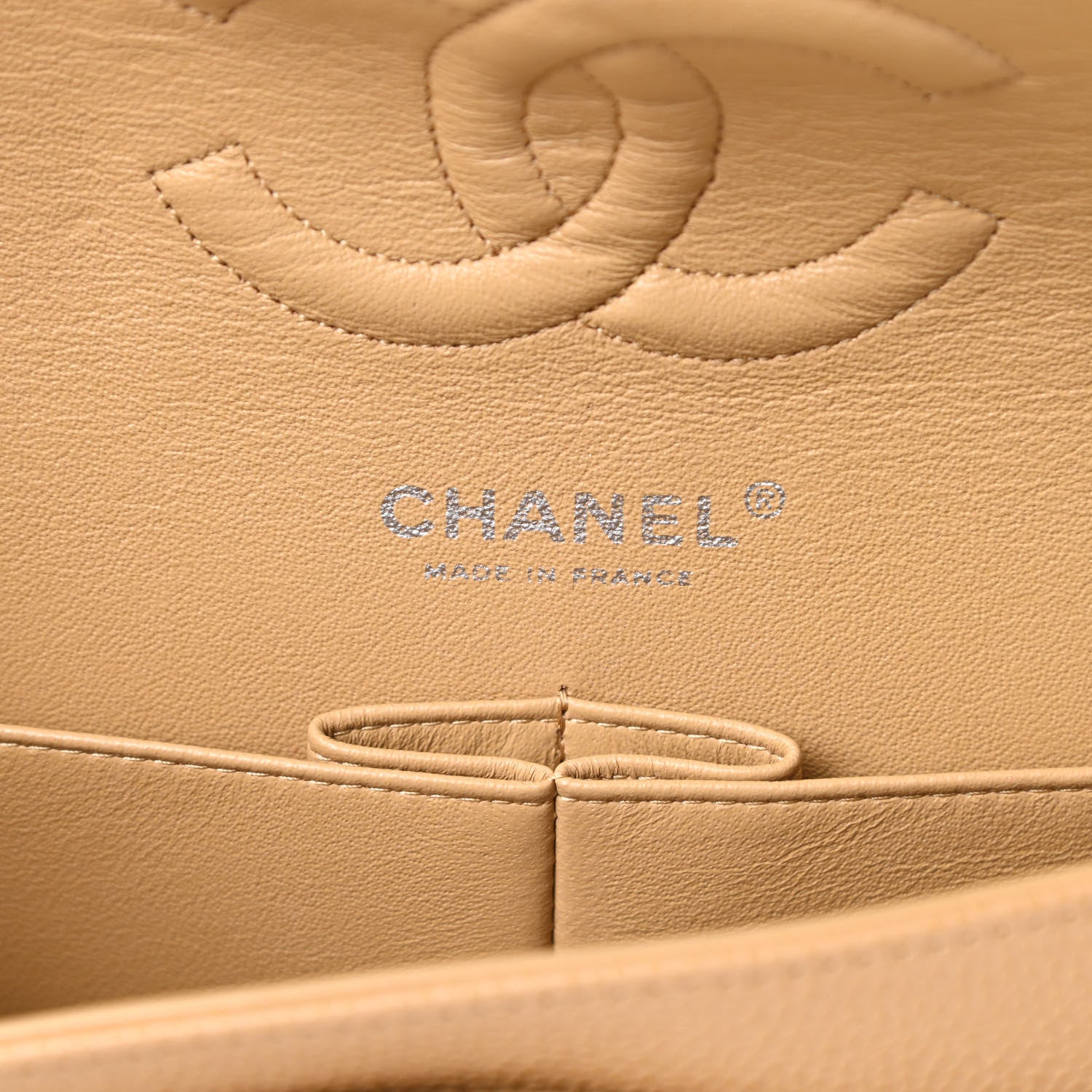 Chanel Caviar Quilted Medium Double Flap Beige 6 of 11
