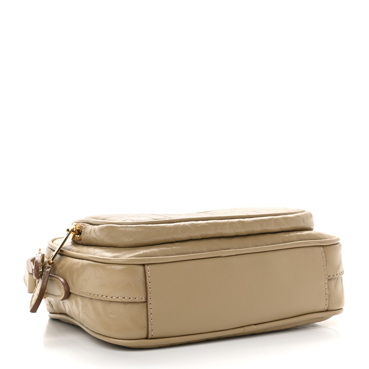 Calfskin Embossed Monogram Camera Chain Bag Honey