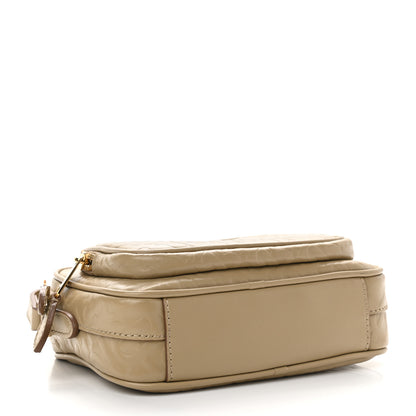 Burberry Calfskin Embossed Monogram Camera Chain Bag Honey 4 of 9