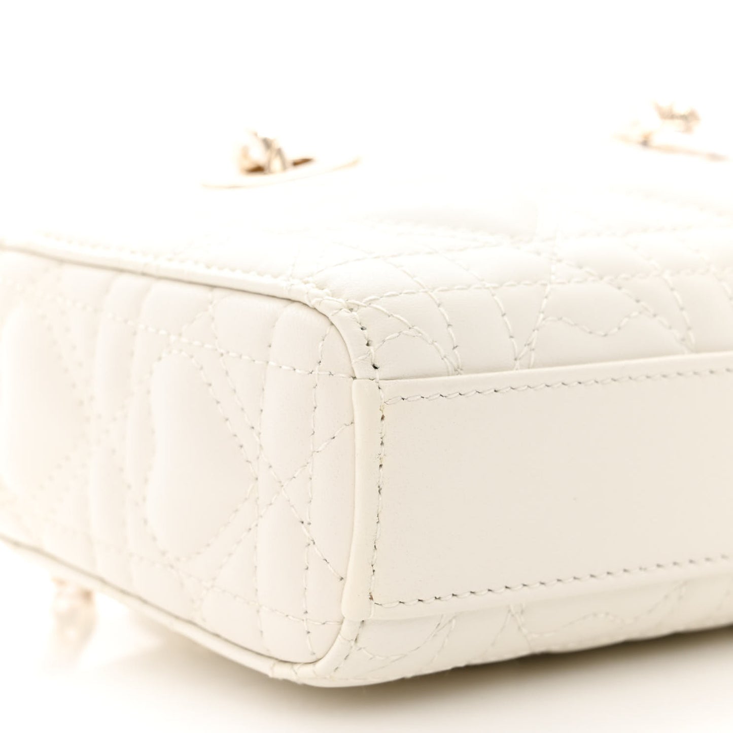 Lambskin Cannage Dioramour Micro Lady D-Joy Latte