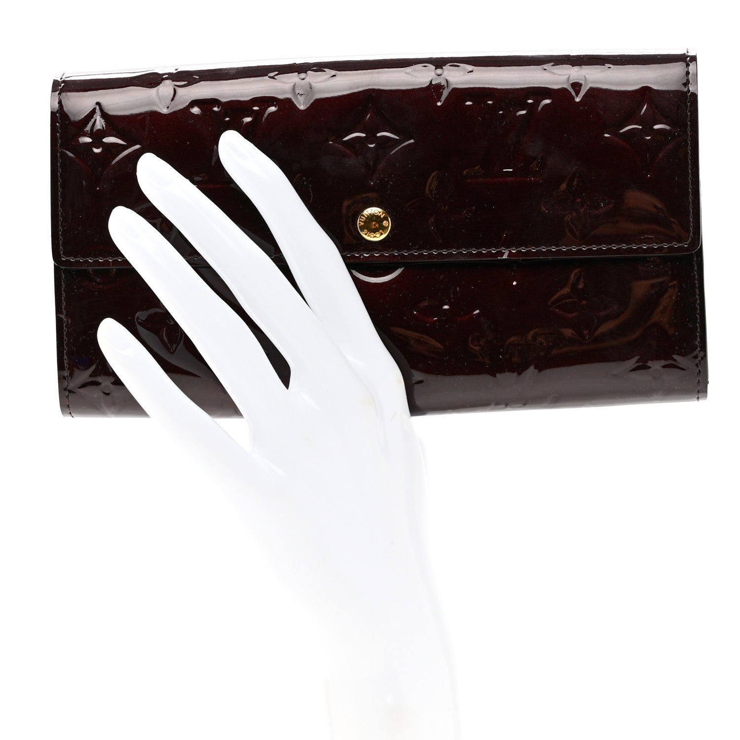 Louis Vuitton Vernis Sarah Wallet Rouge Fauviste 2 of 8