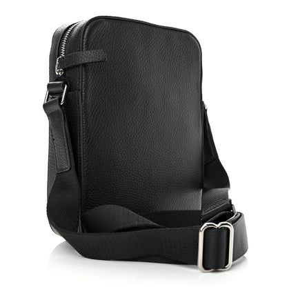 Burberry Grainy Calfskin Logo Embossed Crossbody Bag Black 3 of 10