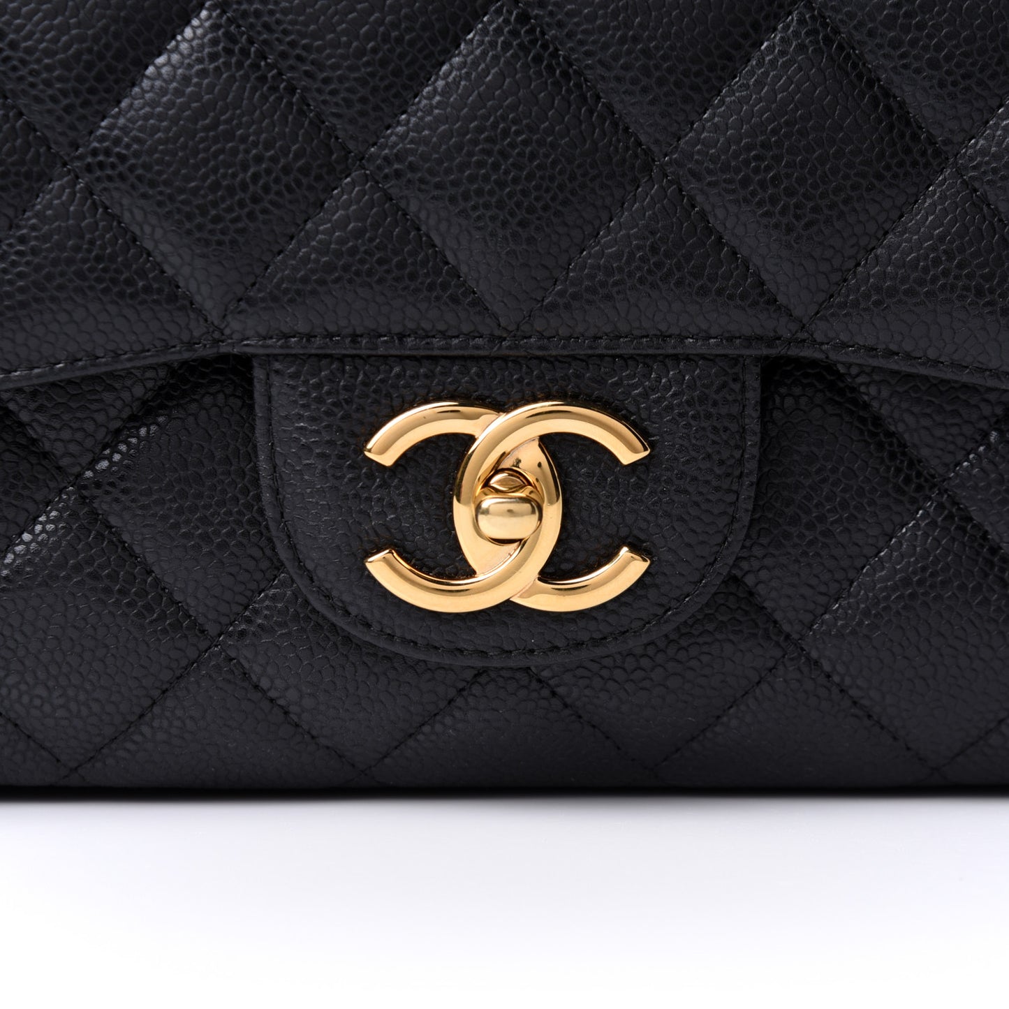 Caviar Quilted Maxi Double Flap Black