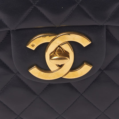 Chanel Lambskin Quilted XL Jumbo Single Flap Black 8 of 10
