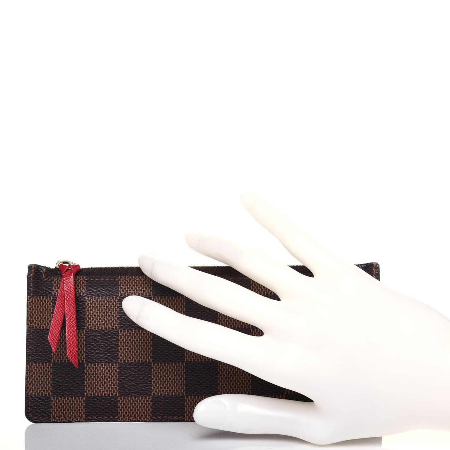 Damier Ebene Josephine Wallet Zippered Insert Red