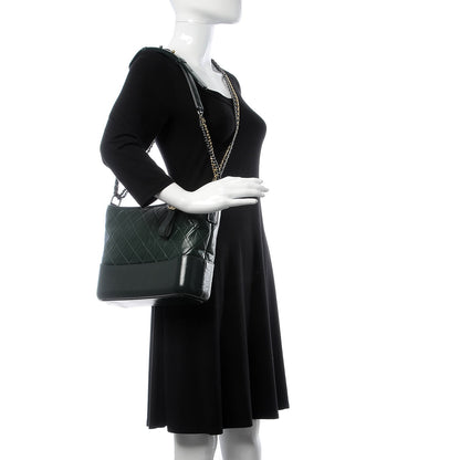 Chanel Aged Calfskin Quilted Medium Gabrielle Hobo Green 2 of 8