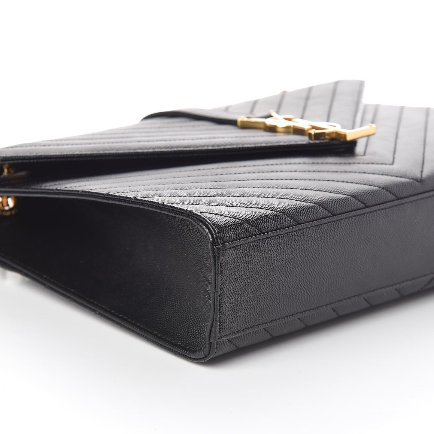 Grain De Poudre Matelasse Chevron Large Monogram Satchel Black