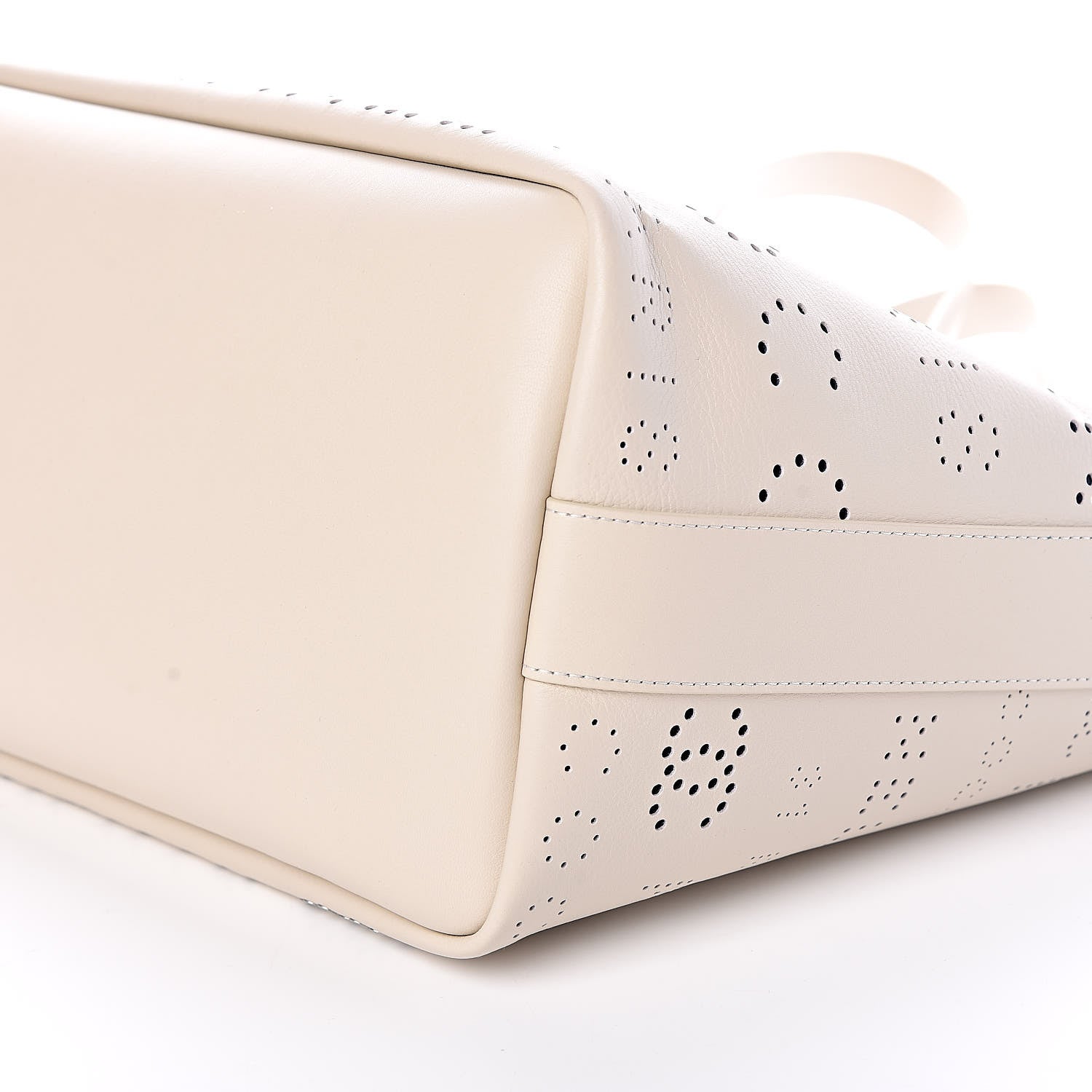 Chanel Calfskin Eyelet Large Shopping Tote Ivory 10 of 10