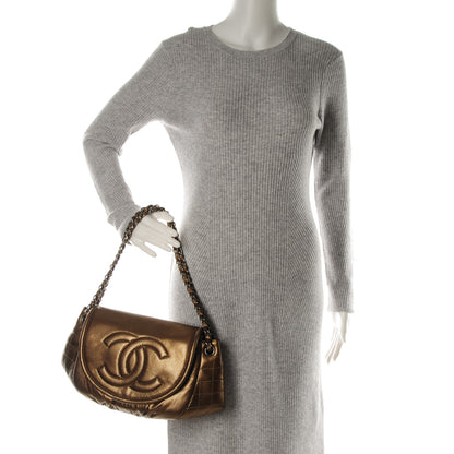 Chanel Metallic Caviar Large Half Moon Flap Gold 2 of 7