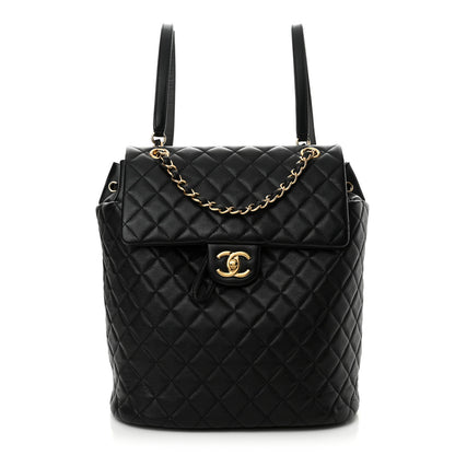 Chanel Calfskin Quilted Large Urban Spirit Backpack Black Black 1 of 13