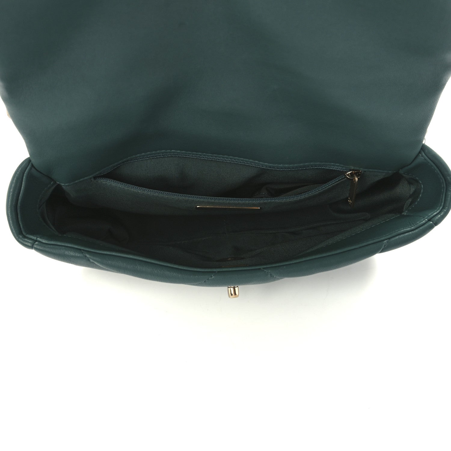 Chanel Lambskin Quilted Medium Chanel 19 Flap Green 5 of 11
