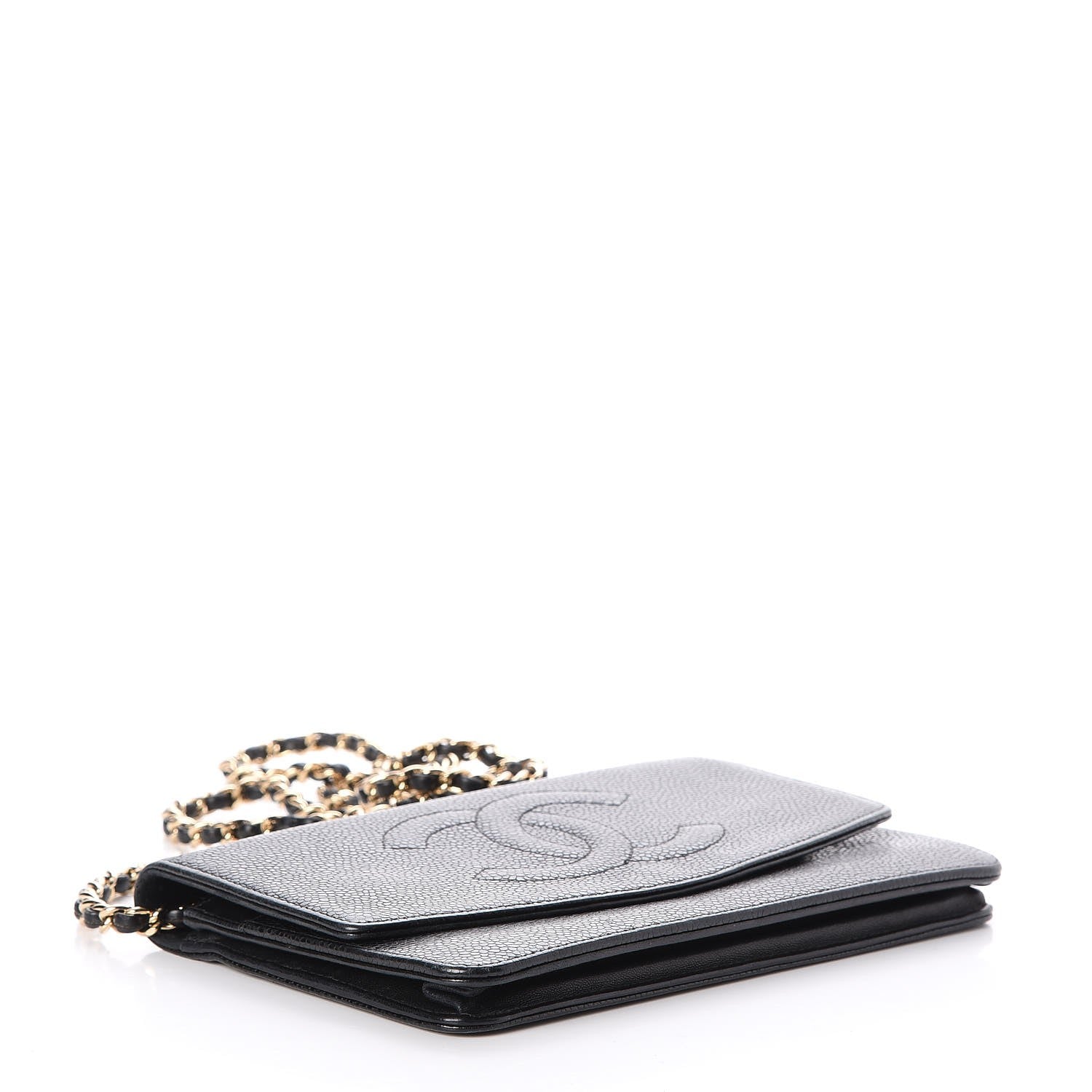 Chanel Caviar Timeless CC Wallet On Chain WOC Black 4 of 9