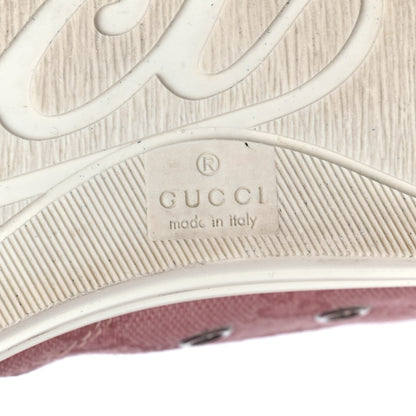 Gucci Monogram Womens High Top Sneakers 37.5 Pink Soft Pink 6 of 7