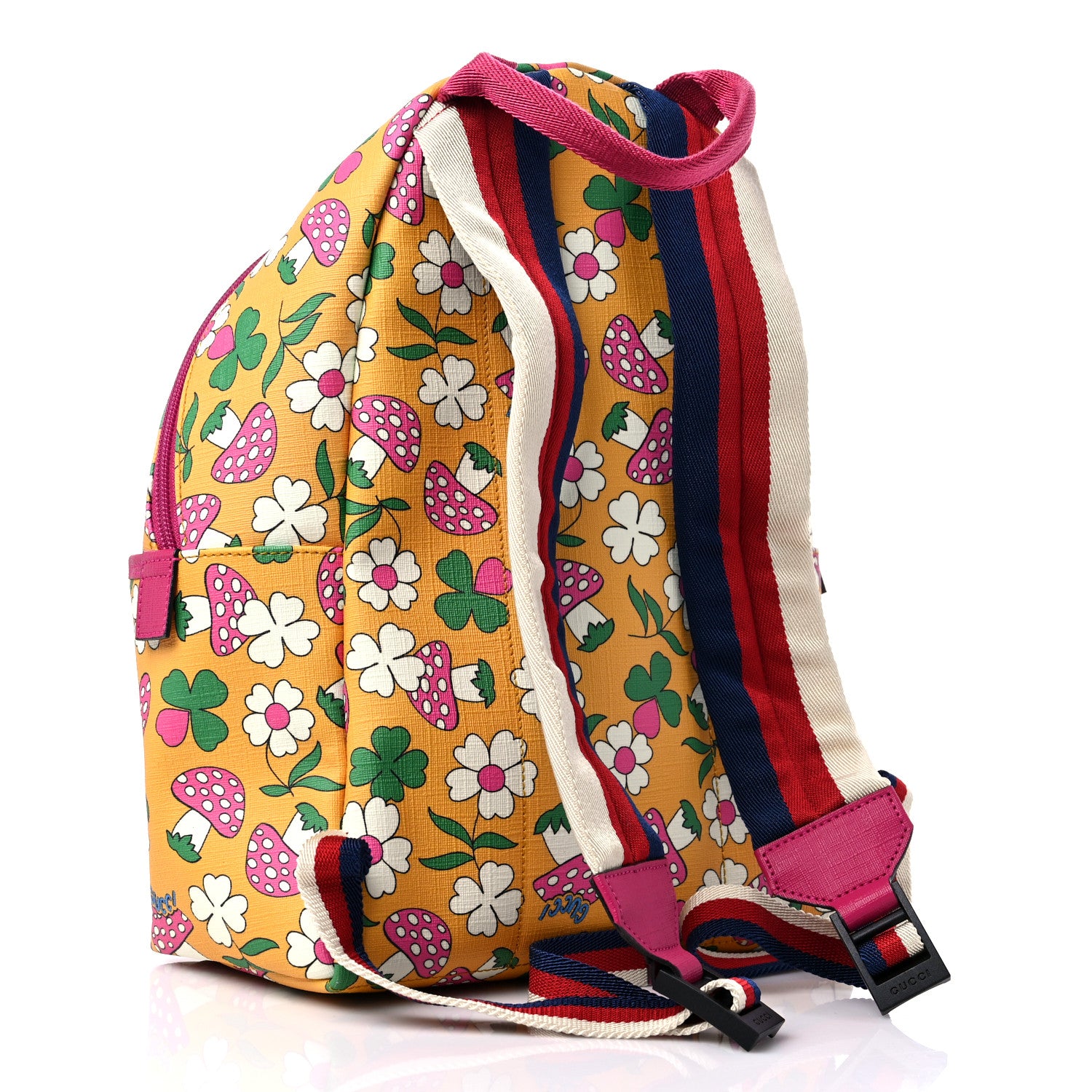 Gucci Canvas Childrens Flower Mushroom Print Backpack 3 of 12